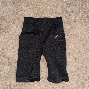 Black patterned gymshark biker shorts